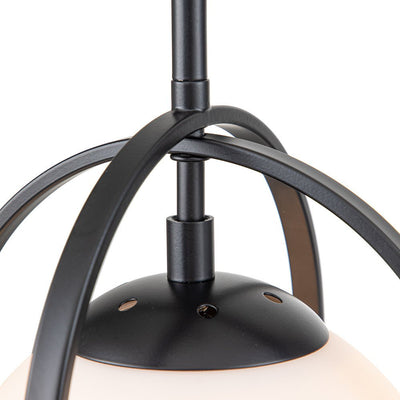 Modern Adjustable Single Light Opal Glass Globe Mini Pendant for Ceiling Mount