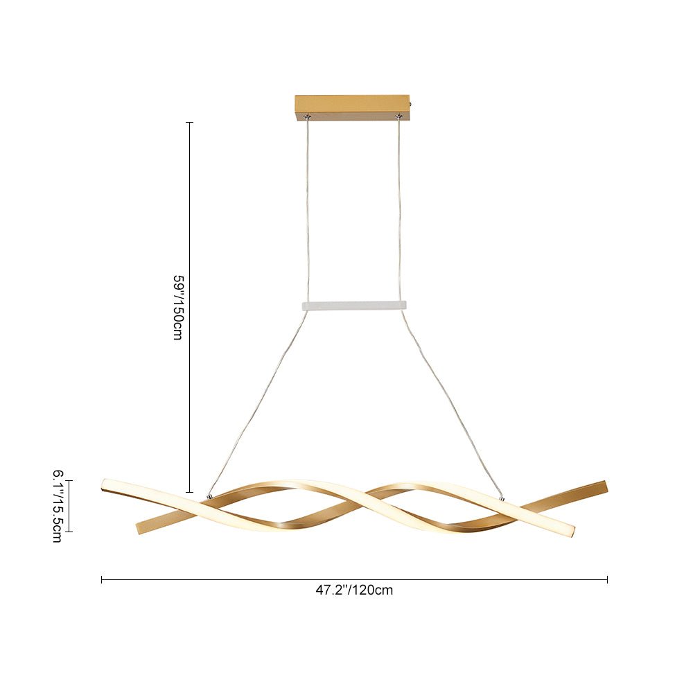 Modern Dimmable LED Helix Pendant Light Fixture for Contemporary Spaces
