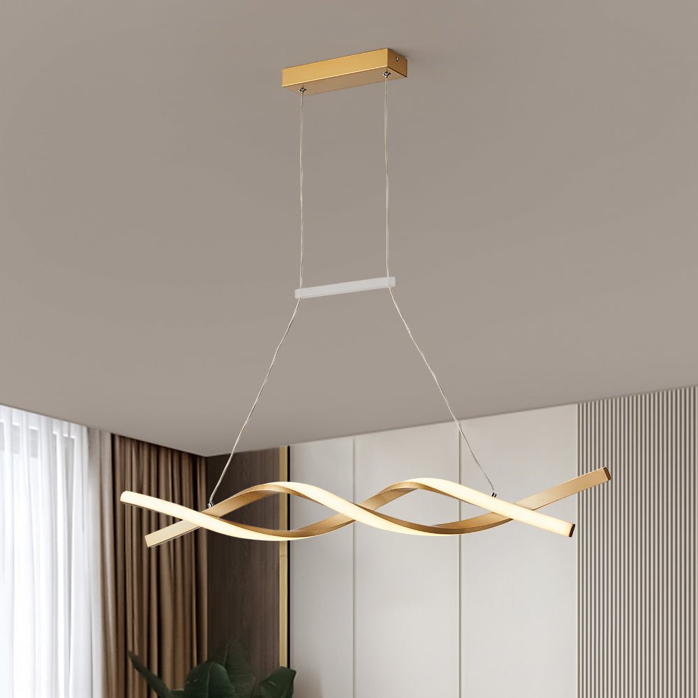 Modern Dimmable LED Helix Pendant Light Fixture for Contemporary Spaces
