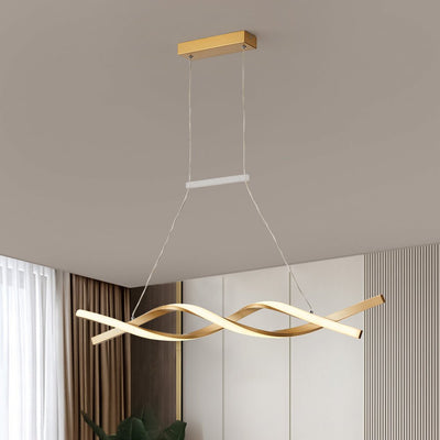 Modern Dimmable LED Helix Pendant Light Fixture for Contemporary Spaces