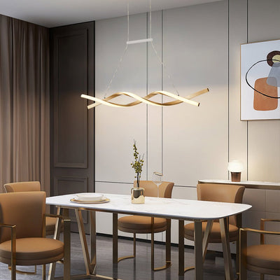 Modern Dimmable LED Helix Pendant Light Fixture for Contemporary Spaces