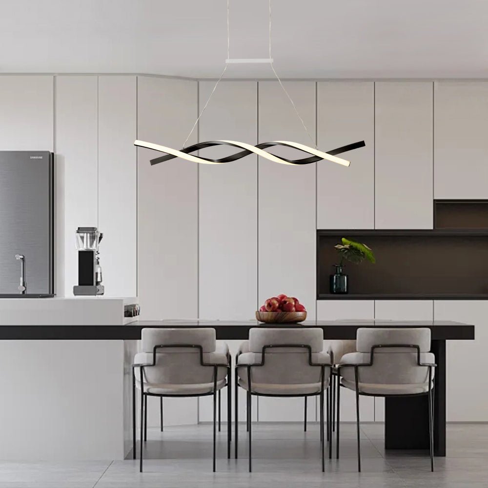 Modern Dimmable LED Helix Pendant Light Fixture for Contemporary Spaces