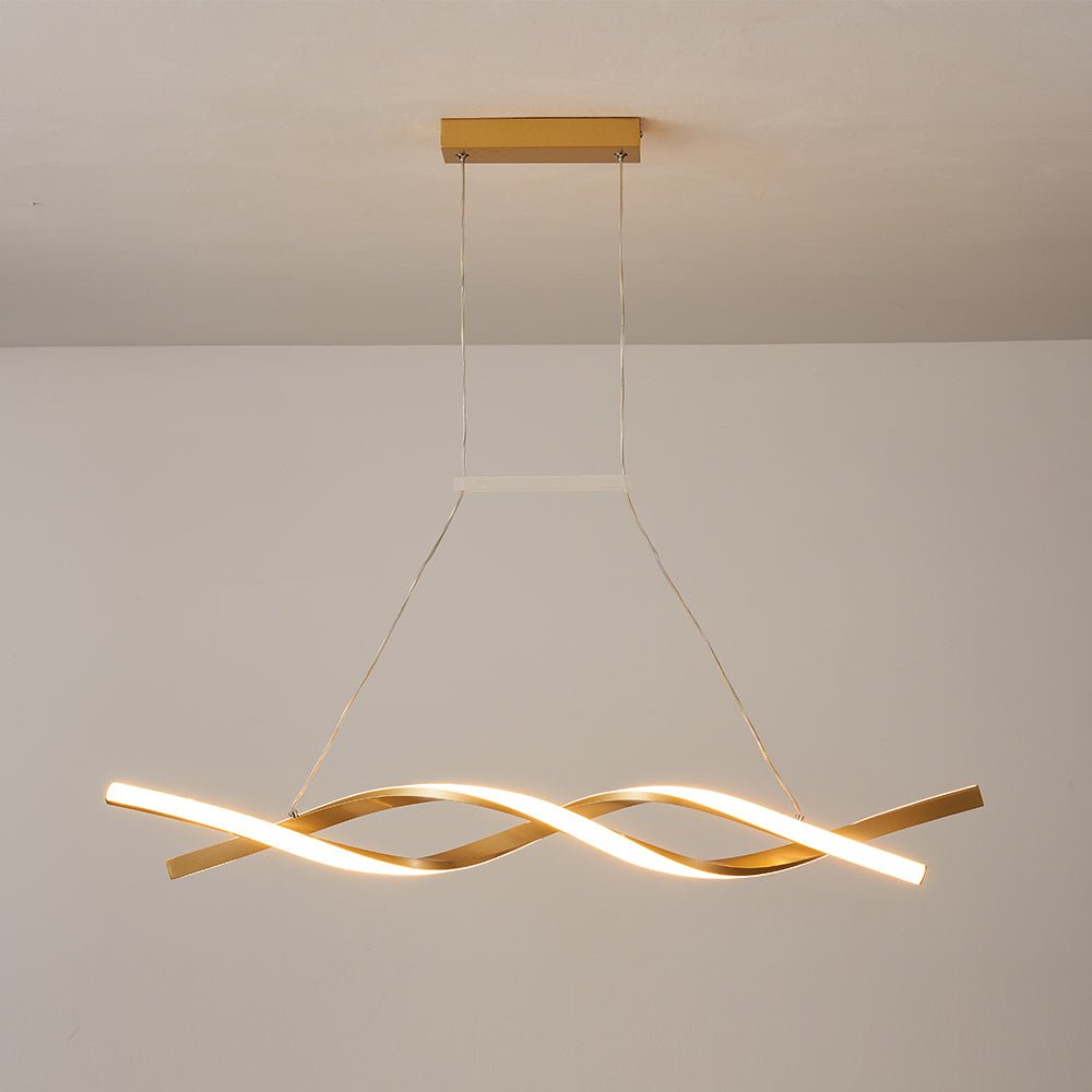 Modern Dimmable LED Helix Pendant Light Fixture for Contemporary Spaces