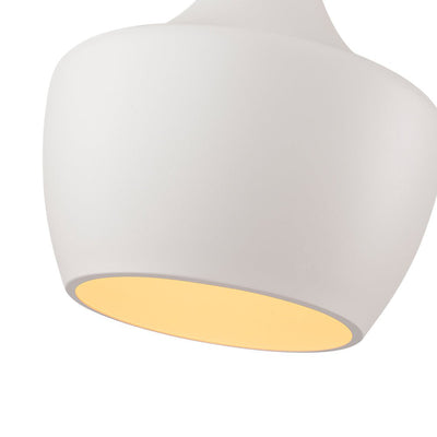 Modern Scandinavian 1-Light Matte White Metal Hanging Pendant Fixture Lighting
