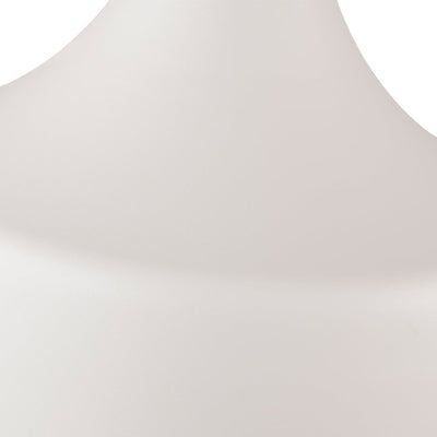 Modern Scandinavian 1-Light Matte White Metal Hanging Pendant Fixture Lighting