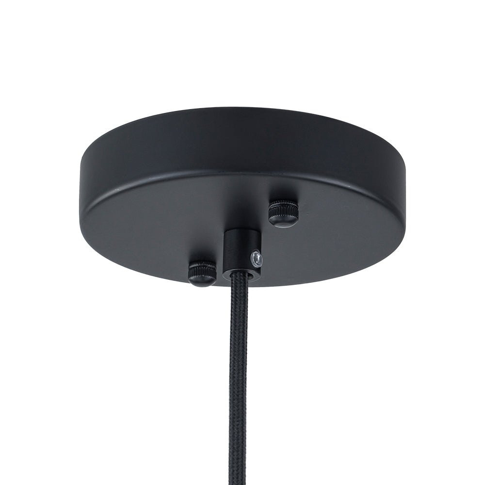 Nordic Umbrella Paper Pendant Light, Dimmable, Matte Black, Adjustable Single Light