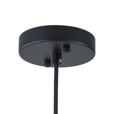 Nordic Umbrella Paper Pendant Light, Dimmable, Matte Black, Adjustable Single Light