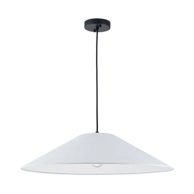 Nordic Umbrella Paper Pendant Light, Dimmable, Matte Black, Adjustable Single Light