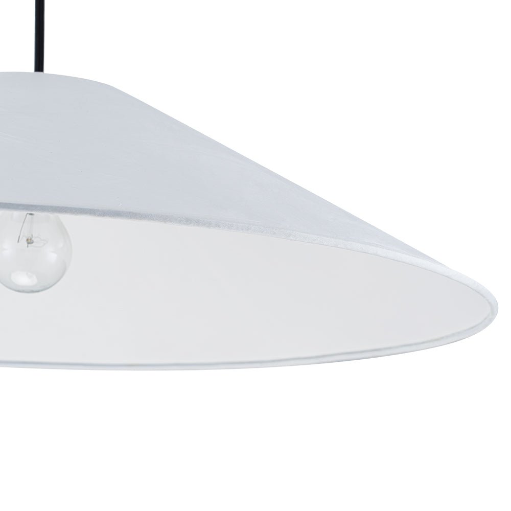 Nordic Umbrella Paper Pendant Light, Dimmable, Matte Black, Adjustable Single Light
