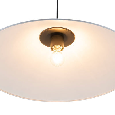 Nordic Umbrella Paper Pendant Light, Dimmable, Matte Black, Adjustable Single Light