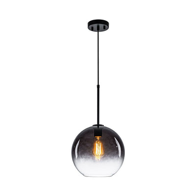 Modern Sculptural Single Glass Globe Pendant Light, Dimmable, Adjustable Height