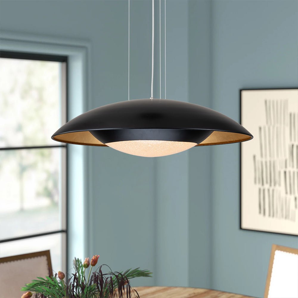 Modern Nordic Flying Saucer LED Dome Pendant Light Dimmable Adjustable Height