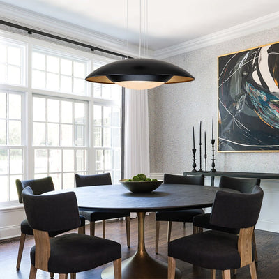 Ultra-Modern Nordic Flying Saucer LED Dome Pendant Light - Dimmable, Adjustable Height