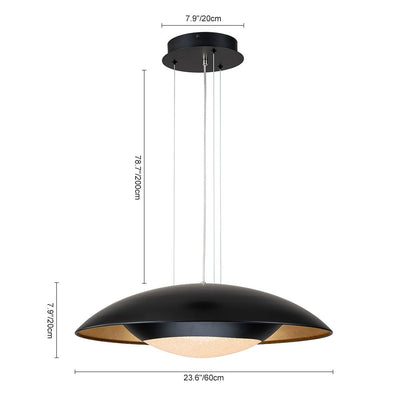 Modern Nordic Flying Saucer LED Dome Pendant Light Dimmable Adjustable Height