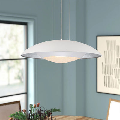 Modern Nordic Flying Saucer LED Dome Pendant Light Dimmable Adjustable Height
