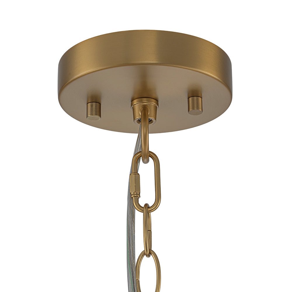 Vintage Brass Geometric Lantern Pendant Light, 3-Light Dimmable Ceiling Fixture