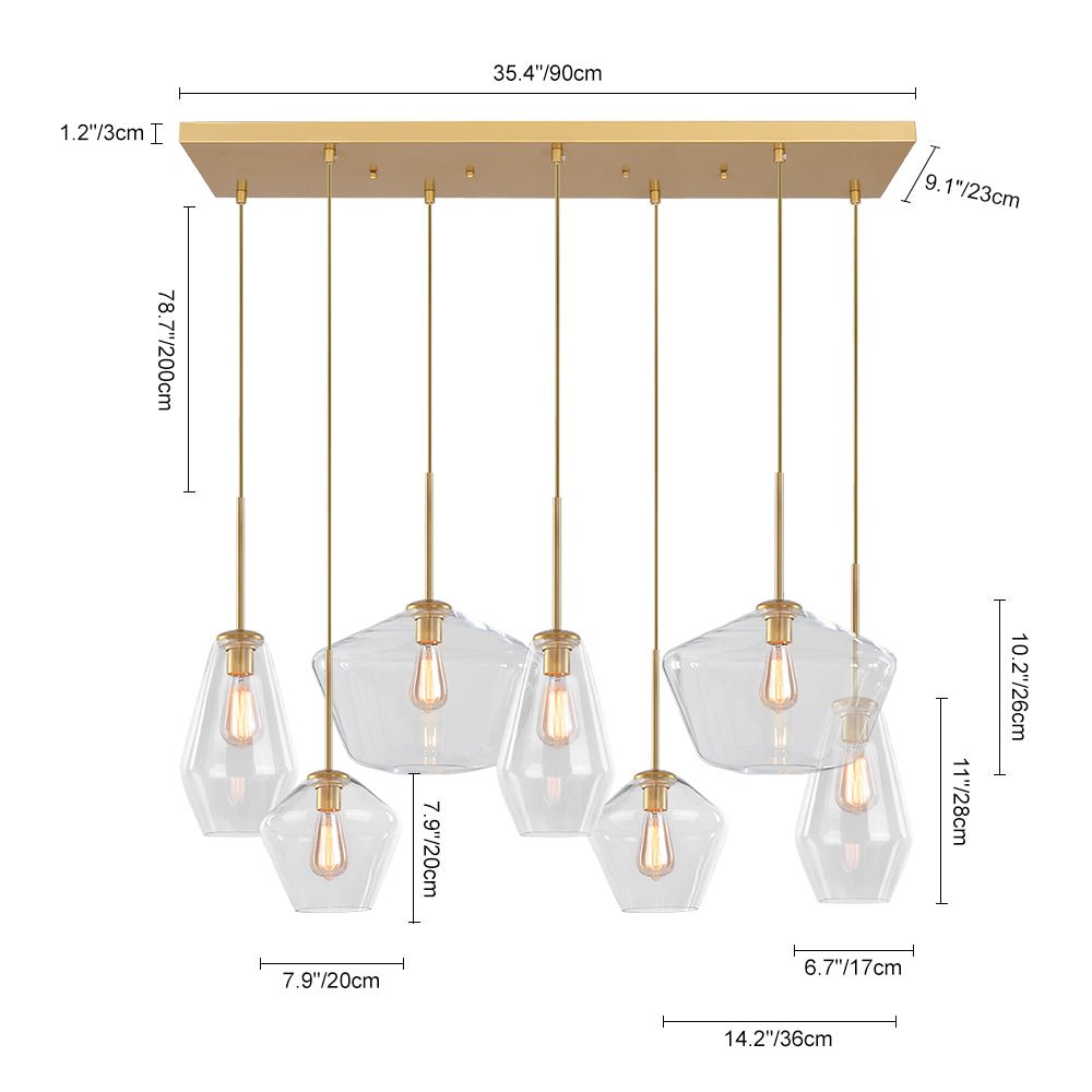 7-light Cluster Kitchen Island Pendant Lighting