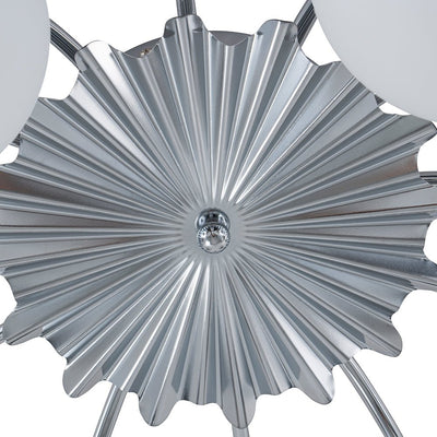 Blossom 12-Light Opal Glass Bubble Semi Flush Chandelier