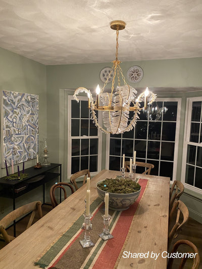 Chic Antique Crystal Floral Chandelier
