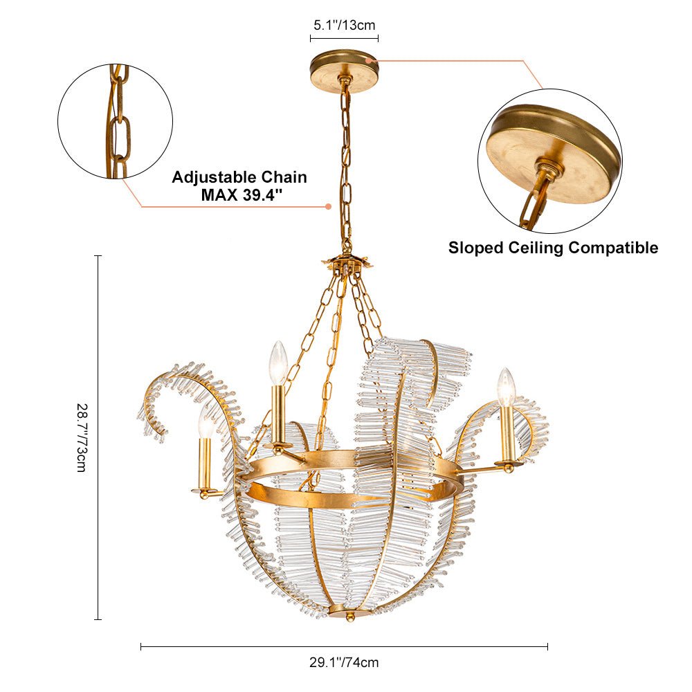 Chic Antique Crystal Floral Chandelier
