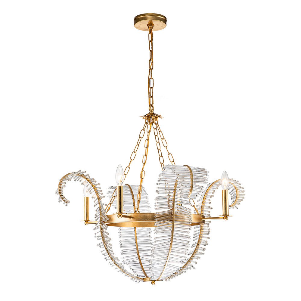 Chic Antique Crystal Floral Chandelier
