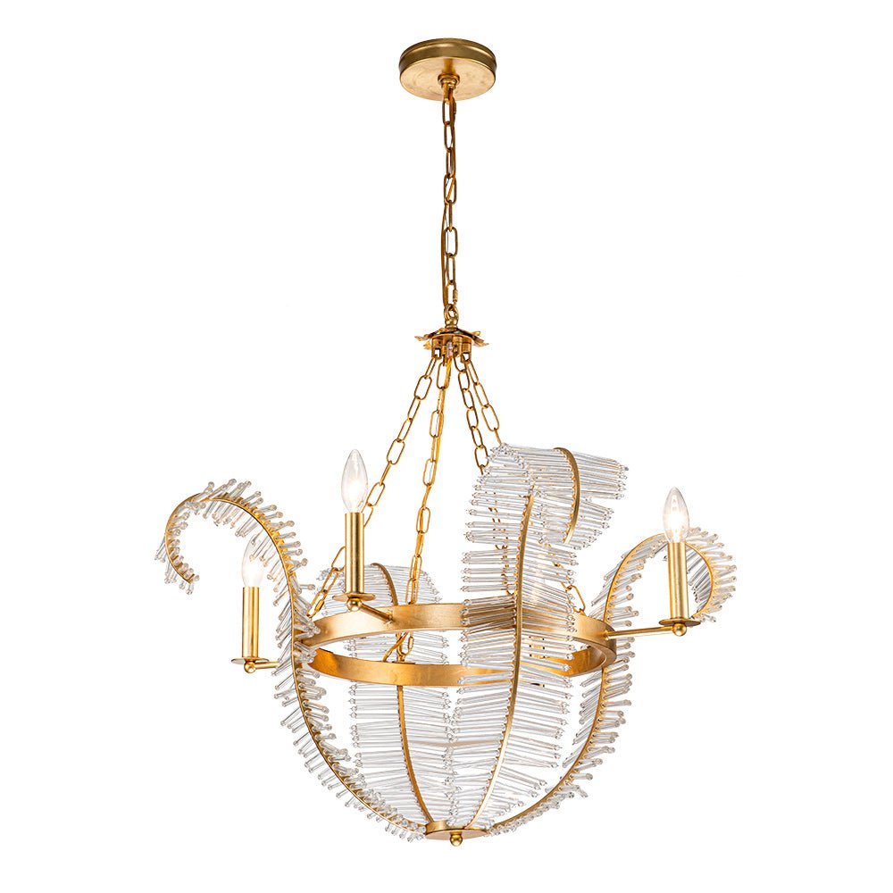 Chic Antique Crystal Floral Chandelier