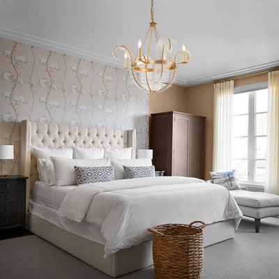 Chic Antique Crystal Floral Chandelier