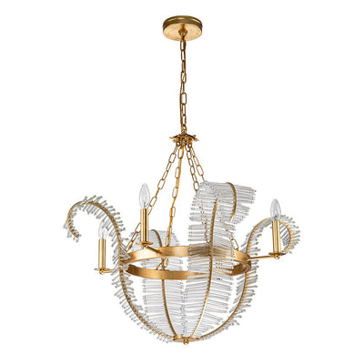 Chic Antique Crystal Floral Chandelier