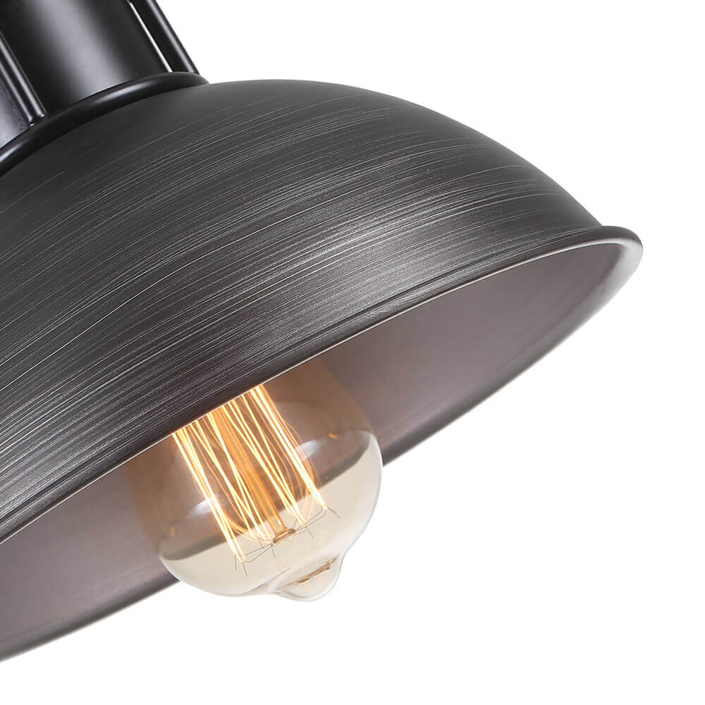 Industrial 3-light Island Pot Lid Dome Pendant