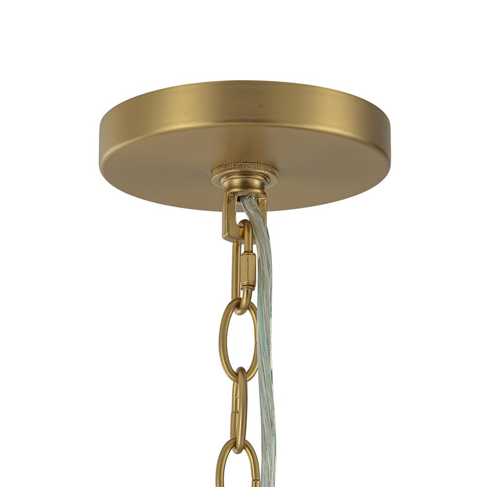 Luxury Cascade Cluster Ribbed Glass Bubble Entry Chandelier