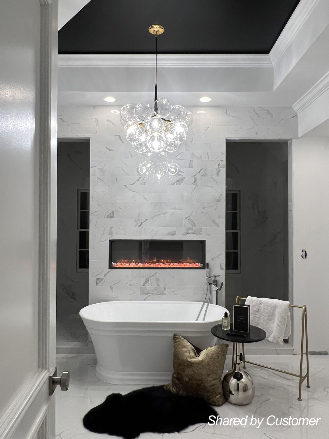 Modern Cluster Glass Bubble Chandelier