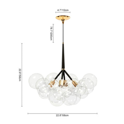 Modern Cluster Glass Bubble Chandelier