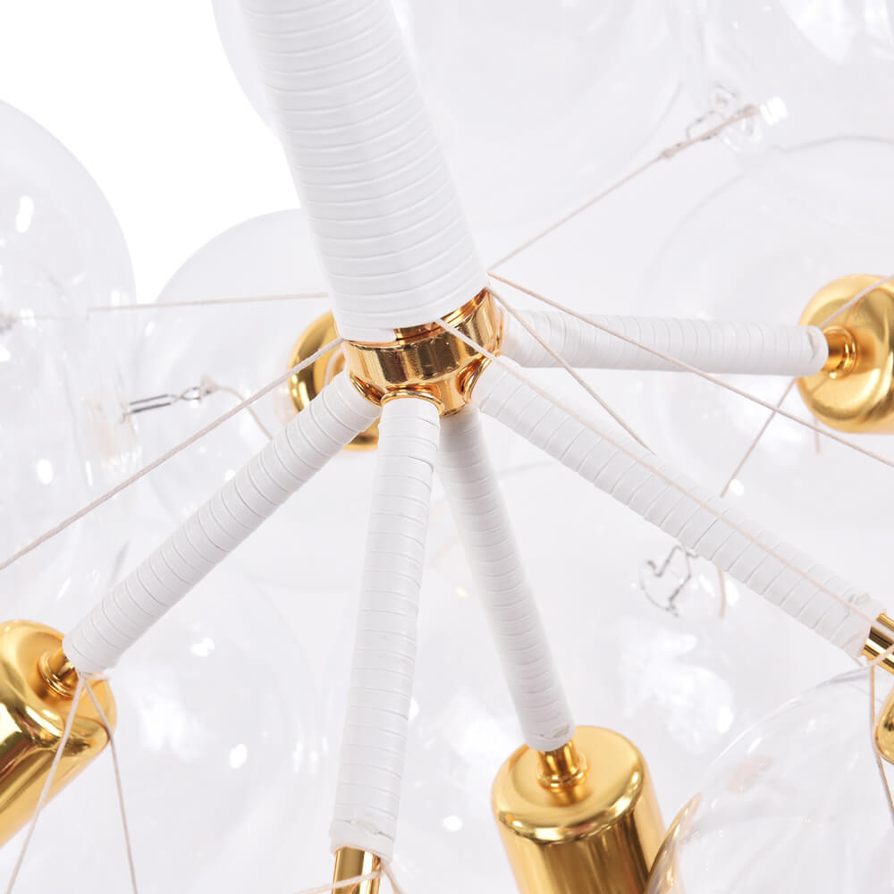 Modern Cluster Glass Bubble Chandelier / Semi Flush