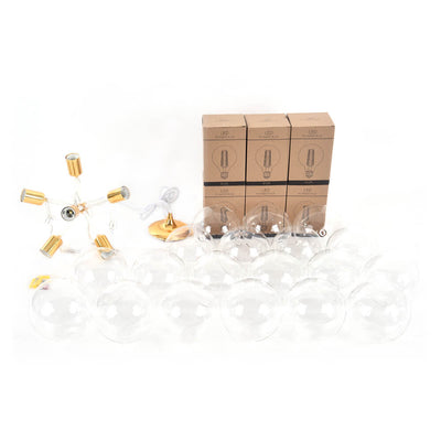 Modern Cluster Glass Bubble Chandelier / Semi Flush
