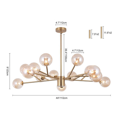 Modern Sputnik Branching Bubble Chandelier